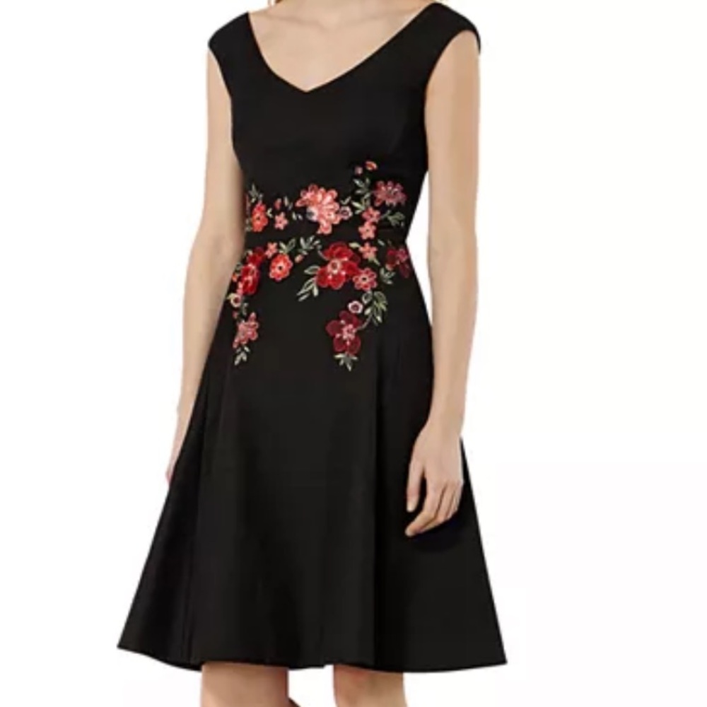 Karen Millen Floral  Embroidered A-Line Dress